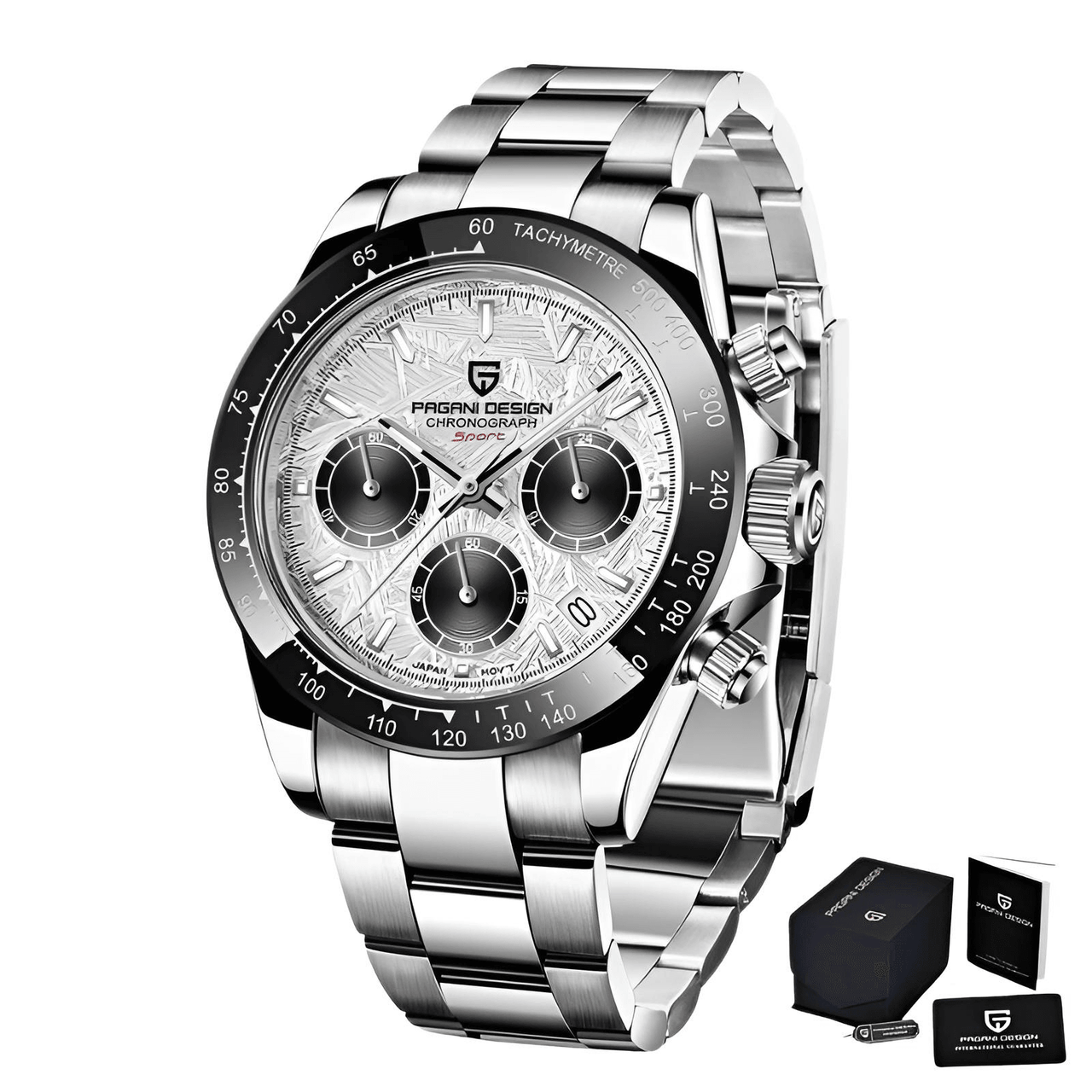 Men's Sapphire Stainless Steel Luxury PAGANI Watch (Identical To The Rolex Daytona!) -, Watches , Drestiny , Australia, Black, Blue, Canada, Green, New Zealand, Silver, United Kingdom, United States, Watches, White , Drestiny , www.shopdrestiny.com