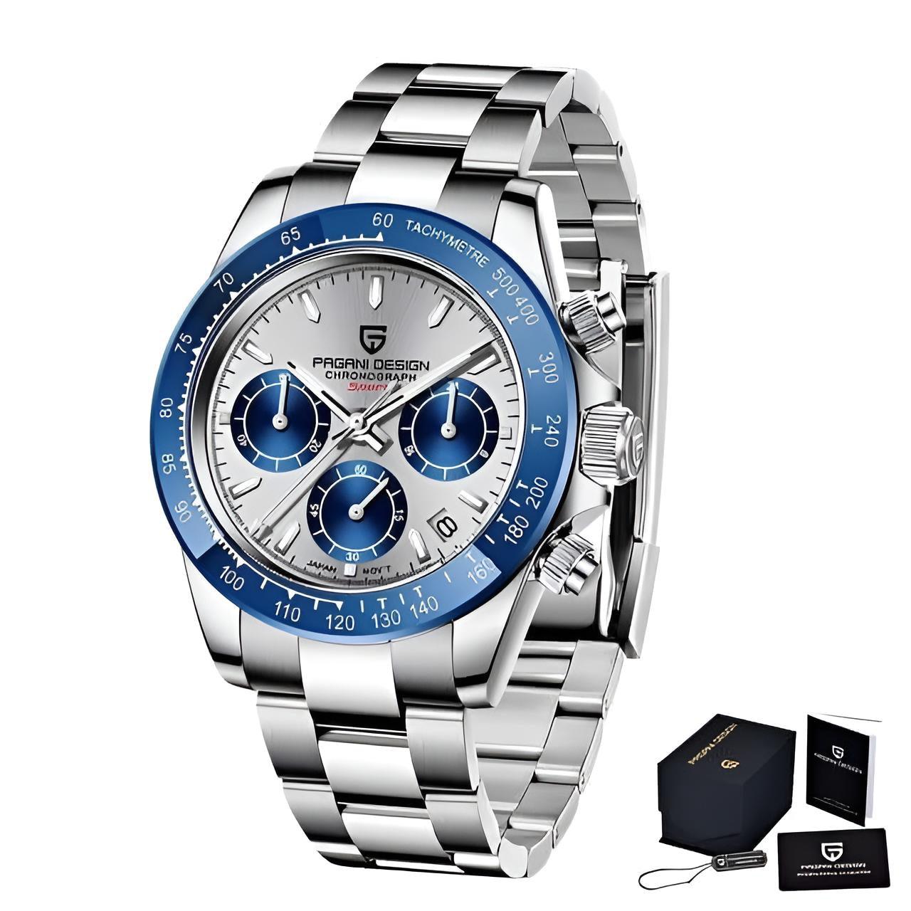 Men's Sapphire Stainless Steel Luxury PAGANI Watch (Identical To The Rolex Daytona!) -, Watches , Drestiny , Australia, Black, Blue, Canada, Green, New Zealand, Silver, United Kingdom, United States, Watches, White , Drestiny , www.shopdrestiny.com