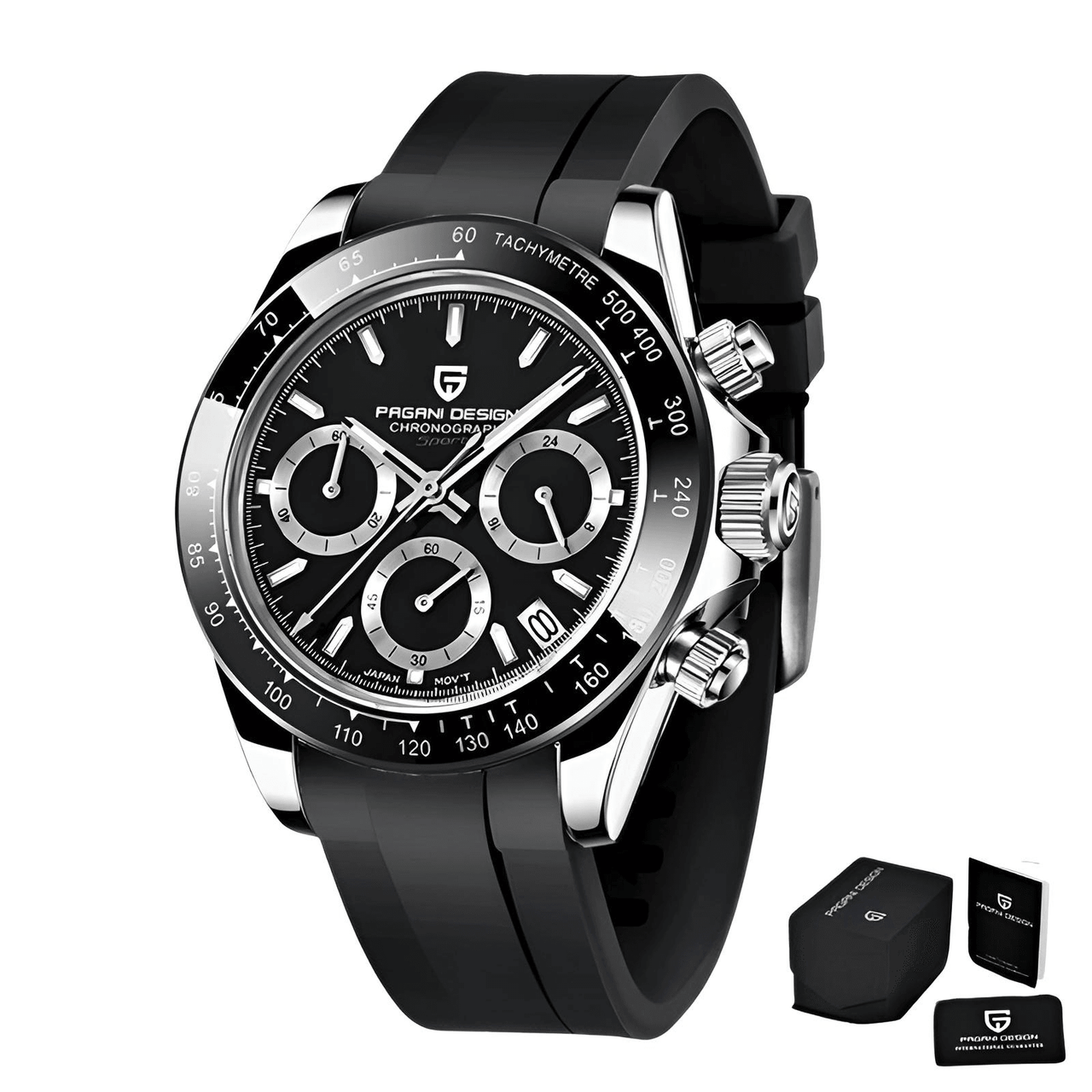 Men's Sapphire Stainless Steel Luxury PAGANI Watch (Identical To The Rolex Daytona!) -, Watches , Drestiny , Australia, Black, Blue, Canada, Green, New Zealand, Silver, United Kingdom, United States, Watches, White , Drestiny , www.shopdrestiny.com