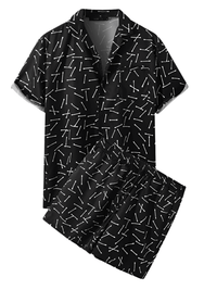 Thumbnail for Men's Short Sleeve Button Shirt + Beach Shorts Set -, Short Sets , Drestiny , Australia, Black, Canada, Casual Shirts, Gold, Green, L, New Zealand, Pink, S, Sets, Short Sets, Short Sleeves, Shorts, United Kingdom, United States, White, XL, XXL, XXXL, Yellow , Drestiny , www.shopdrestiny.com