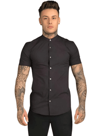 Thumbnail for Men's Short Sleeve Fitted Shirt -, Shirt , Drestiny , Army Green, Australia, Black, Blue, Casual Shirts, Dress Shirts, FR, Gender_Men, Grey, L, M, Red, Short Sleeves, United Kingdom, United States, White, XL, XXL , Drestiny , www.shopdrestiny.com