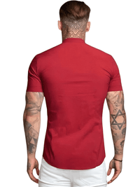 Thumbnail for Men's Short Sleeve Fitted Shirt -, Shirt , Drestiny , Army Green, Australia, Black, Blue, Casual Shirts, Dress Shirts, FR, Gender_Men, Grey, L, M, Red, Short Sleeves, United Kingdom, United States, White, XL, XXL , Drestiny , www.shopdrestiny.com