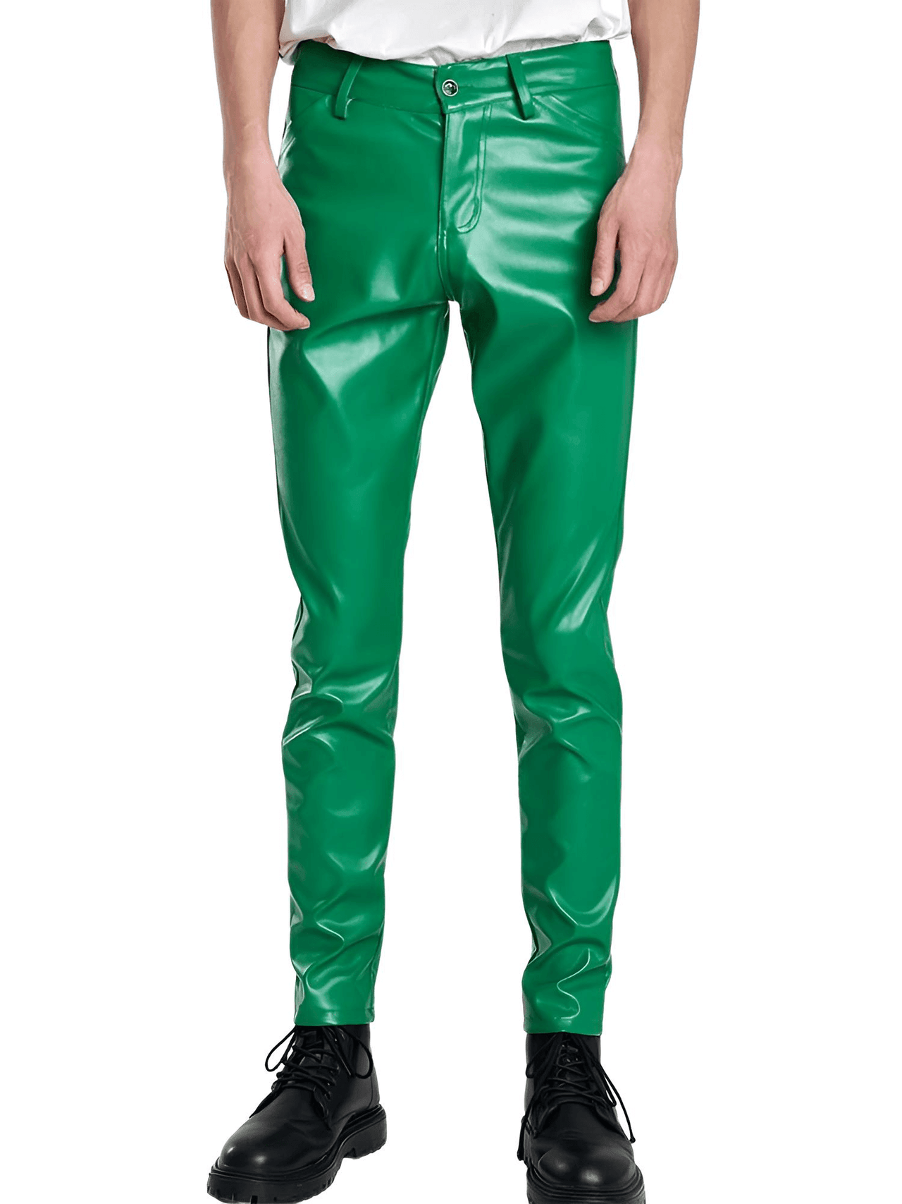 Slim Fit Men's Leather Pants -, Leather Pants , Drestiny , Australia, Black, Blue, Casual Pants, Dress Pants, Gold, Green, Leather Pants, New Zealand, Orange, Red, United Kingdom, United States, White , Drestiny , www.shopdrestiny.com