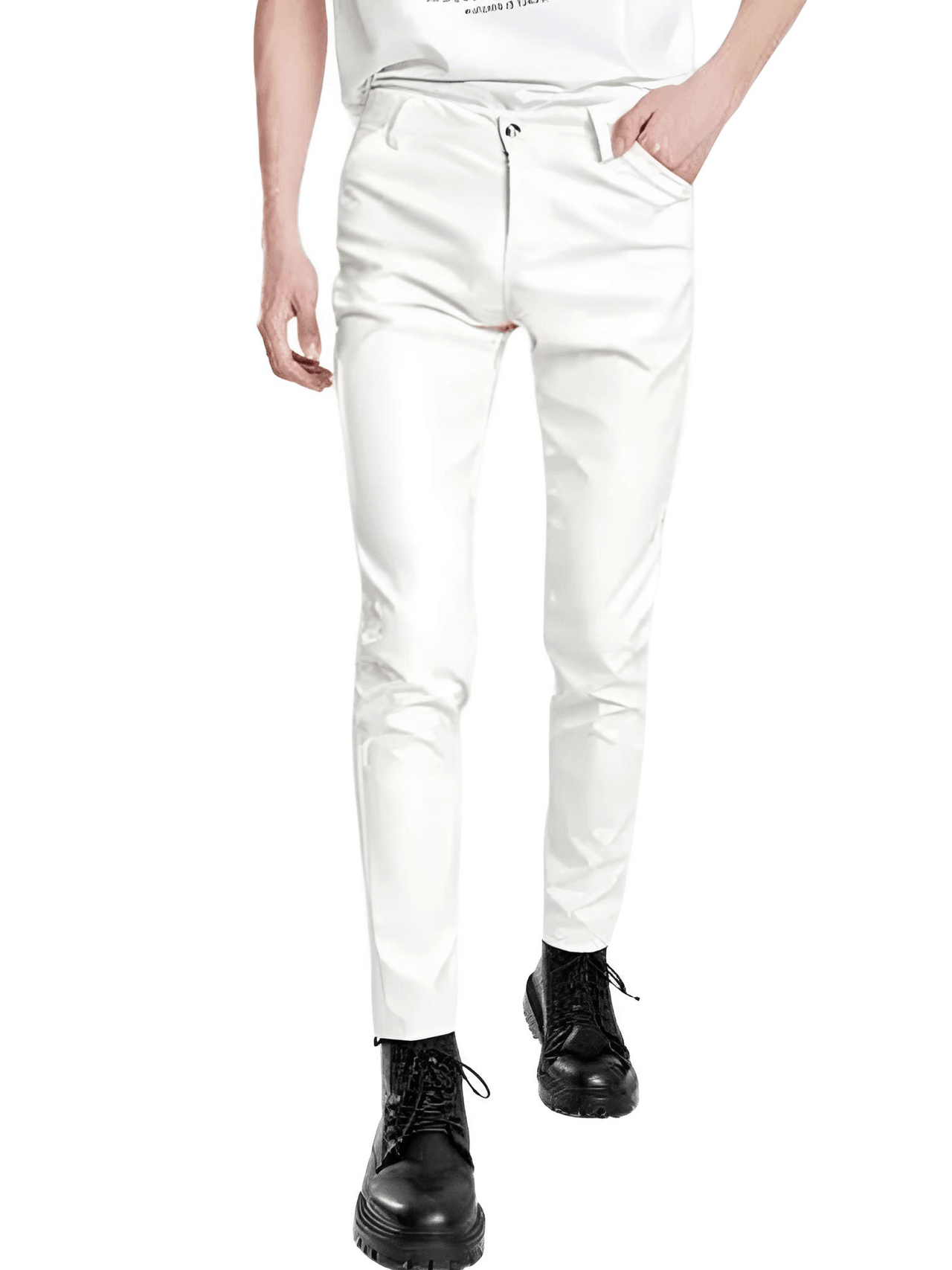 Slim Fit Men's Leather Pants -, Leather Pants , Drestiny , Australia, Black, Blue, Casual Pants, Dress Pants, Gold, Green, Leather Pants, New Zealand, Orange, Red, United Kingdom, United States, White , Drestiny , www.shopdrestiny.com