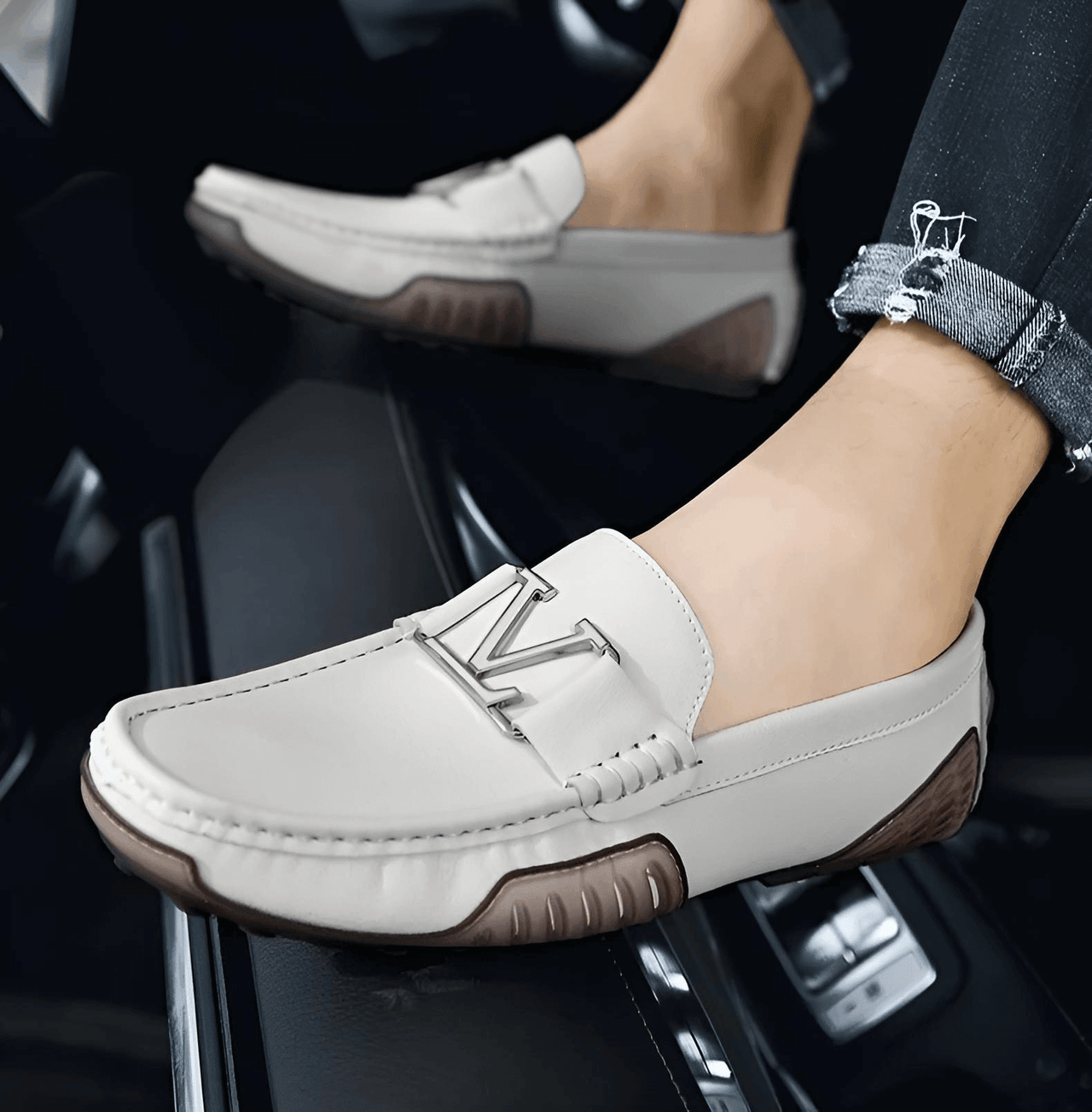 Men's Soft Luxury Moccasin Loafers in Genuine Leather -, Loafers , Drestiny , Australia, Black, Blue, Canada, Green, Light Brown, Loafers, New Zealand, Tan, United Kingdom, United States, White , Drestiny , www.shopdrestiny.com