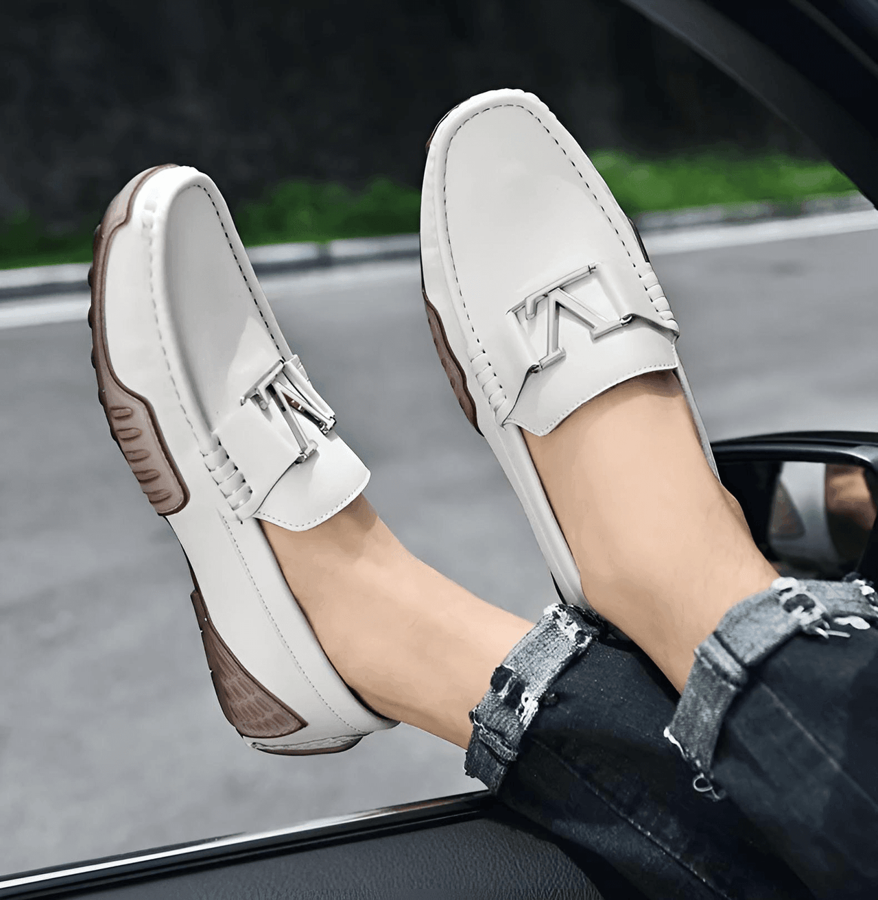 Men's Soft Luxury Moccasin Loafers in Genuine Leather -, Loafers , Drestiny , Australia, Black, Blue, Canada, Green, Light Brown, Loafers, New Zealand, Tan, United Kingdom, United States, White , Drestiny , www.shopdrestiny.com