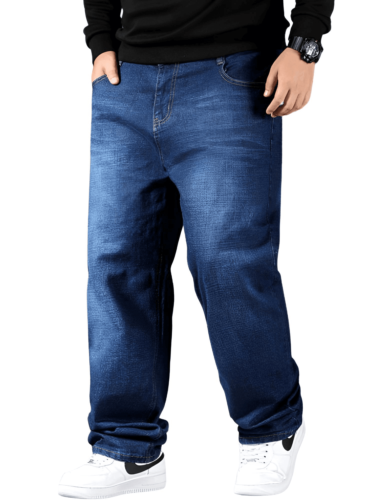 Men's Streetwear Baggy Jeans Casual Pants in Plus Sizes -, Jeans , Drestiny , 34, 36, 38, 40, 42, 44, 46, 48, 50, Australia, Black, Blue, Casual Pants, Jeans, New Zealand, United Kingdom, United States , Drestiny , www.shopdrestiny.com