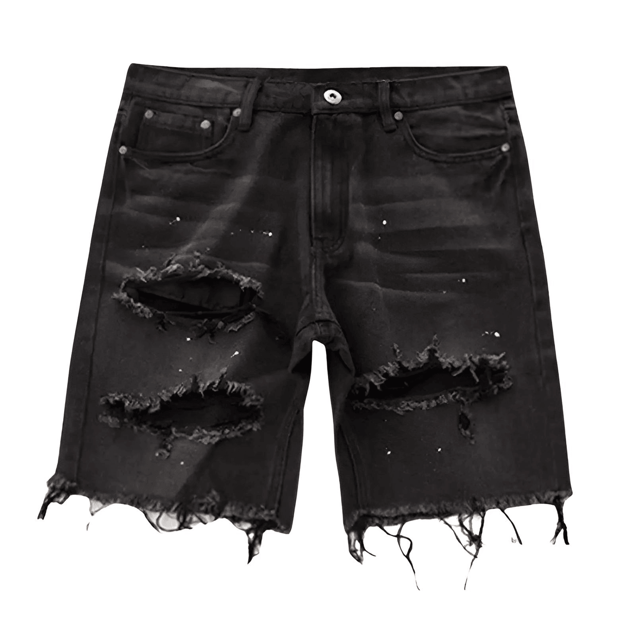 Men's Summer Distressed Denim Shorts - Stylish Button Fly Multi-Pocket Design -, Shorts , Drestiny , Australia, Black, Blue, Canada, L, M, New Zealand, Shorts, United Kingdom, United States, XL, XXL, XXXL , Drestiny , www.shopdrestiny.com