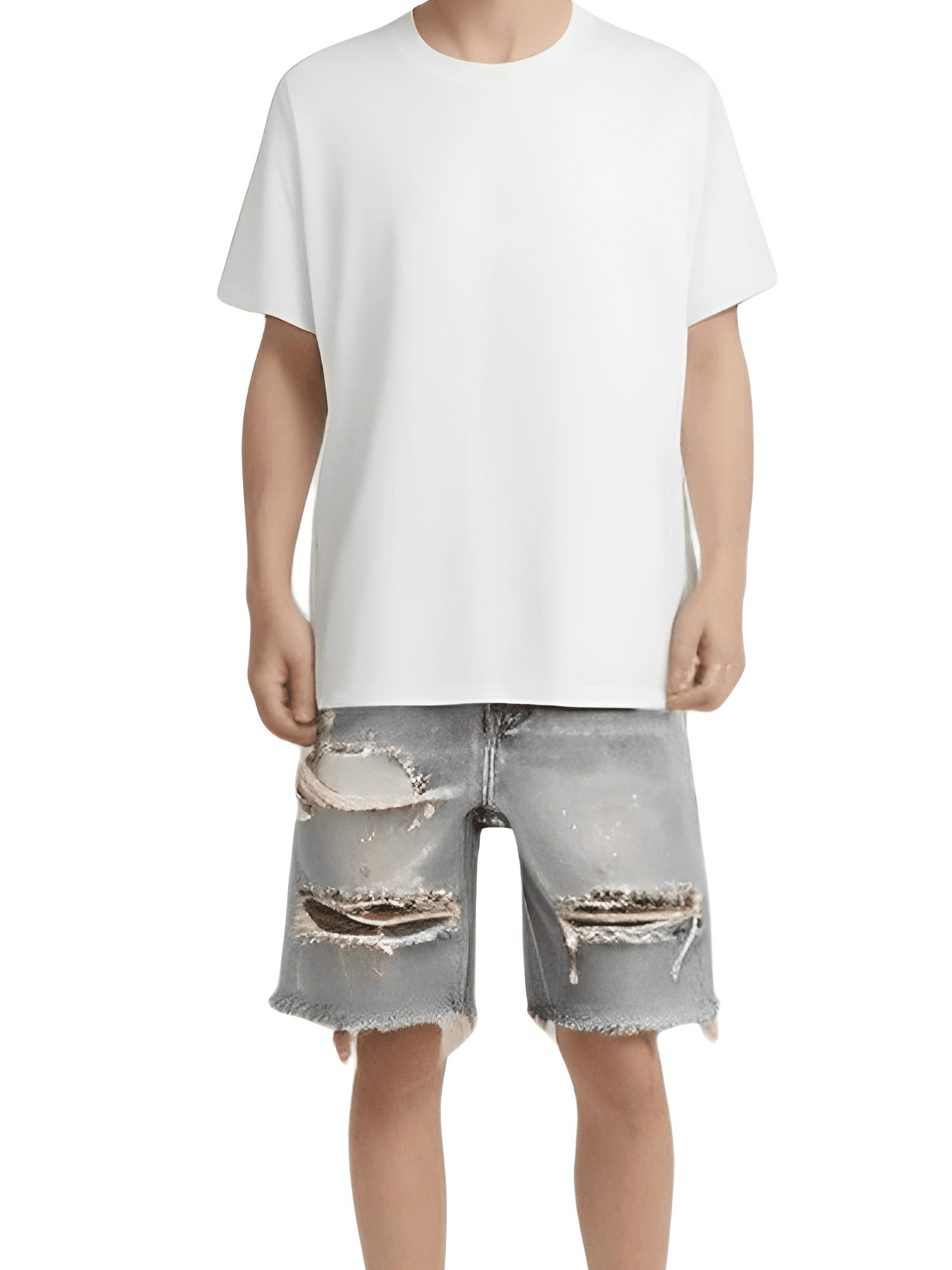 Men's Summer Distressed Denim Shorts - Stylish Button Fly Multi-Pocket Design -, Shorts , Drestiny , Australia, Black, Blue, Canada, L, M, New Zealand, Shorts, United Kingdom, United States, XL, XXL, XXXL , Drestiny , www.shopdrestiny.com