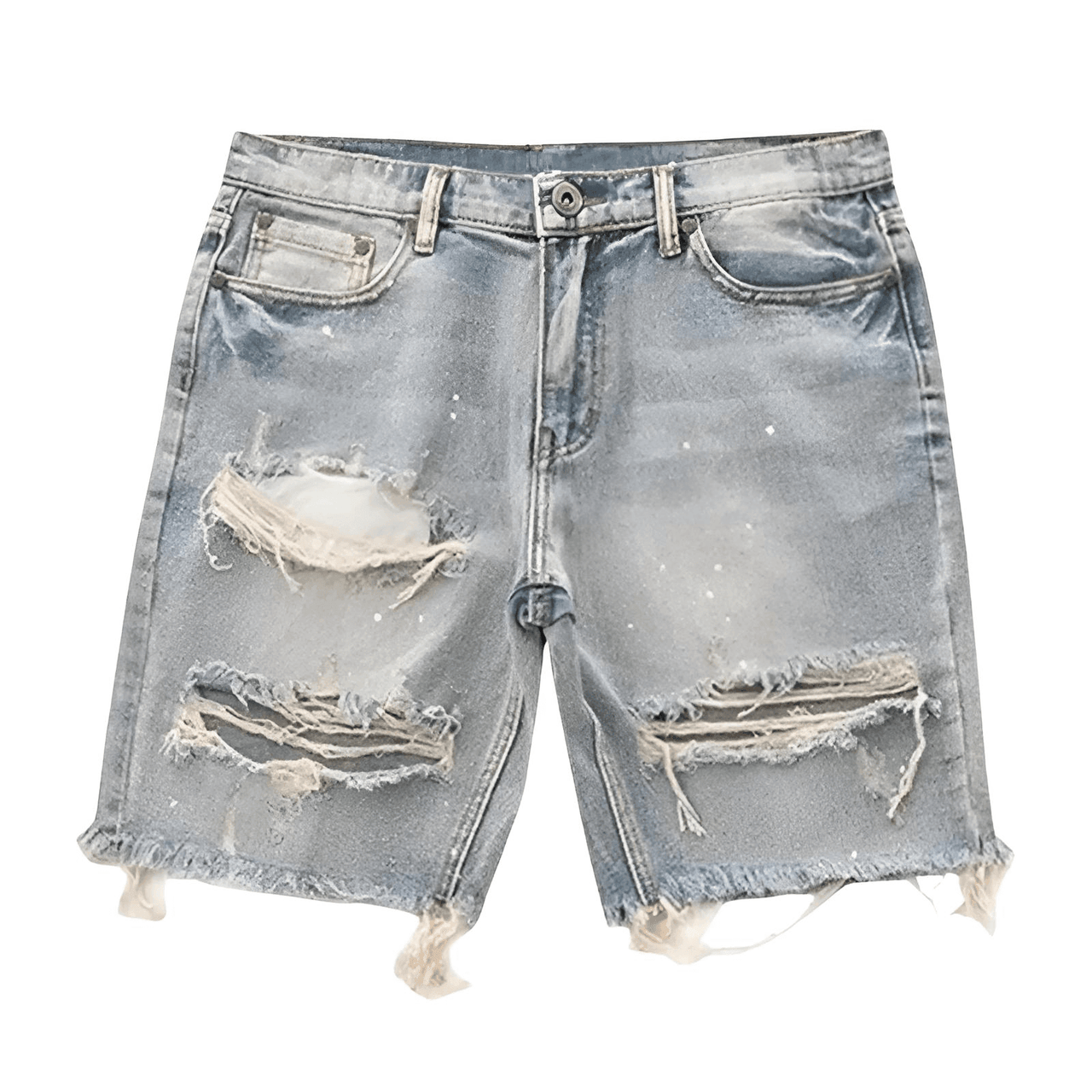 Men's Summer Distressed Denim Shorts - Stylish Button Fly Multi-Pocket Design -, Shorts , Drestiny , Australia, Black, Blue, Canada, L, M, New Zealand, Shorts, United Kingdom, United States, XL, XXL, XXXL , Drestiny , www.shopdrestiny.com