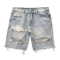 Thumbnail for Men's Summer Distressed Denim Shorts - Stylish Button Fly Multi-Pocket Design -, Shorts , Drestiny , Australia, Black, Blue, Canada, L, M, New Zealand, Shorts, United Kingdom, United States, XL, XXL, XXXL , Drestiny , www.shopdrestiny.com