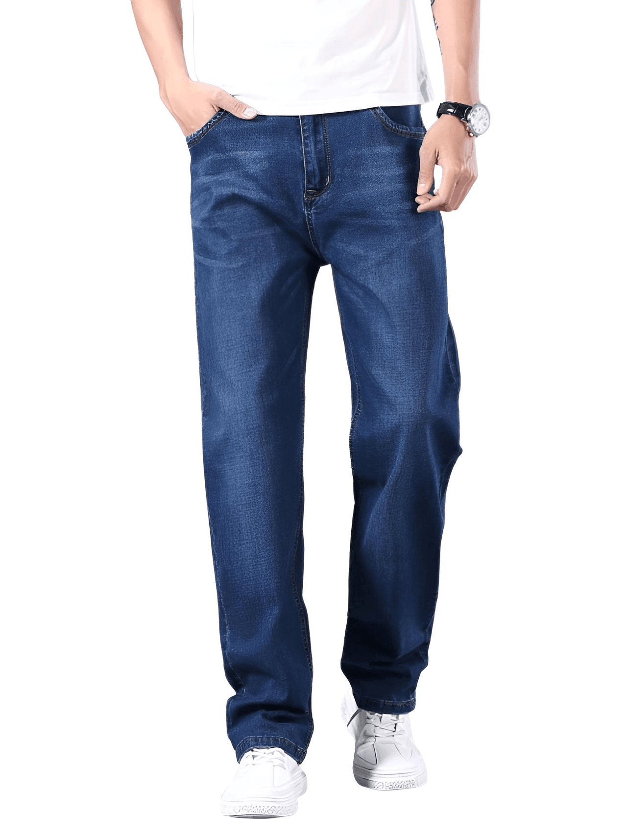 Men's Thin Straight-Leg Loose Jeans Classic Style -, Jeans , Drestiny , 30, 31, 32, 33, 34, 36, 38, 40, 42, 44, Australia, Black, Blue, Blue Black, Canada, Casual Pants, Grey, Jeans, New Zealand, United Kingdom, United States , Drestiny , www.shopdrestiny.com