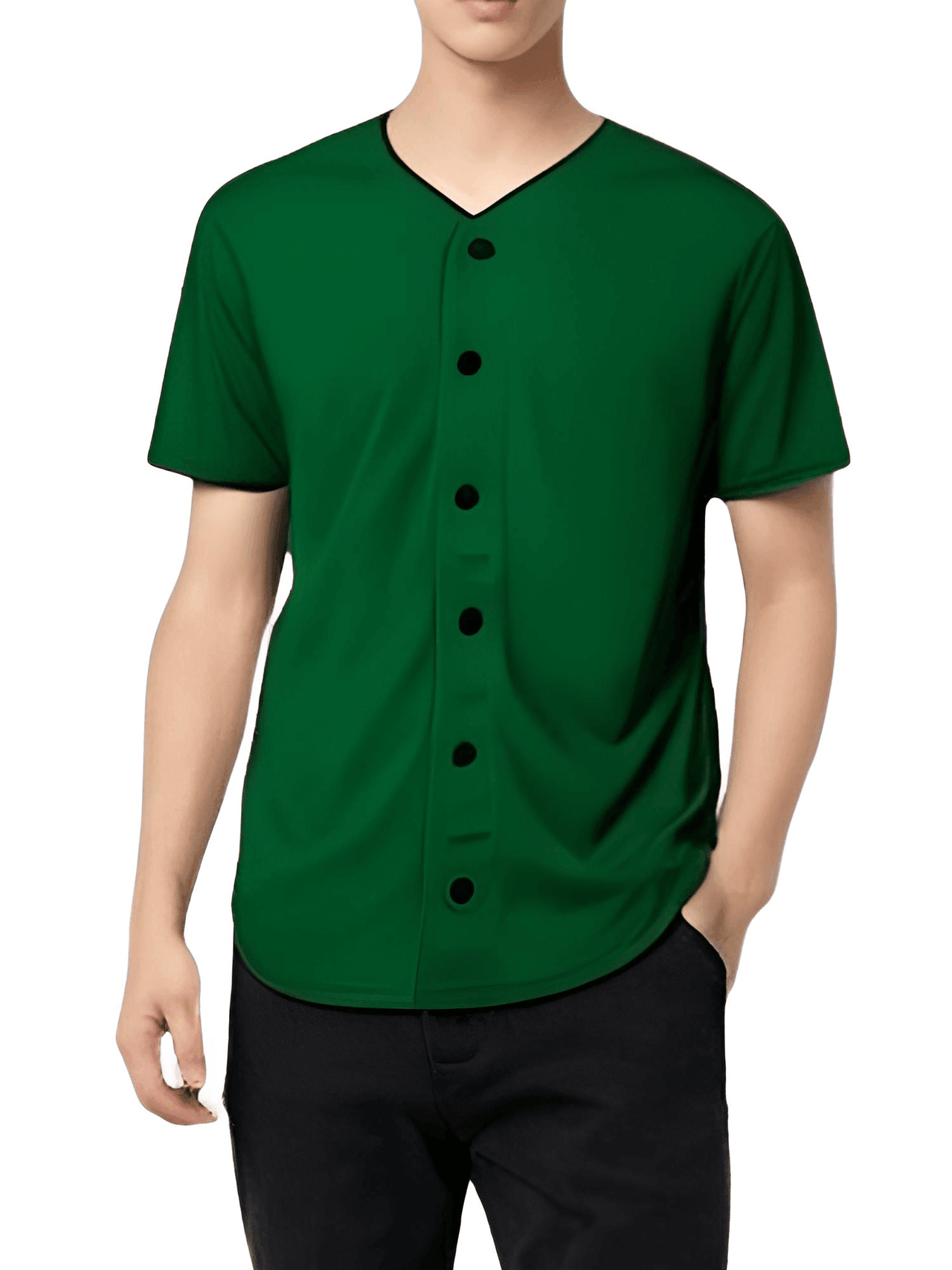 Men's Button Front Sports T-Shirt -, T-Shirts , Drestiny , Australia, Black, Canada, Casual Shirts, Gender_Men, Green, Grey, L, M, New Zealand, Red, Short Sleeves, T-Shirts, United Kingdom, United States, White, XL, XXL , Drestiny , www.shopdrestiny.com