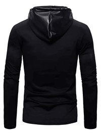 Thumbnail for Men's Faux Leather Hoodie -, Hoodie , Drestiny , Australia, Black, Canada, Hoodies, L, Long Sleeves, M, New Zealand, S, United Kingdom, United States, XL, XXL , Drestiny , www.shopdrestiny.com