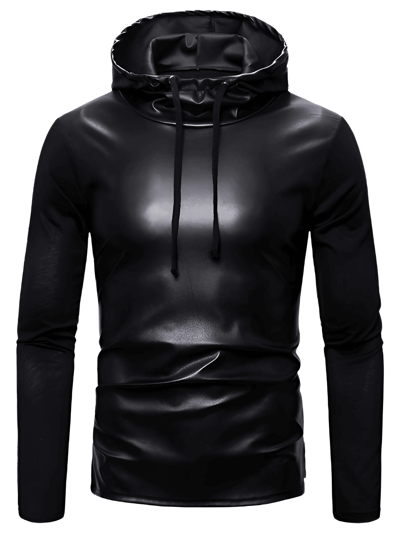 Men's Faux Leather Hoodie -, Hoodie , Drestiny , Australia, Black, Canada, Hoodies, L, Long Sleeves, M, New Zealand, S, United Kingdom, United States, XL, XXL , Drestiny , www.shopdrestiny.com