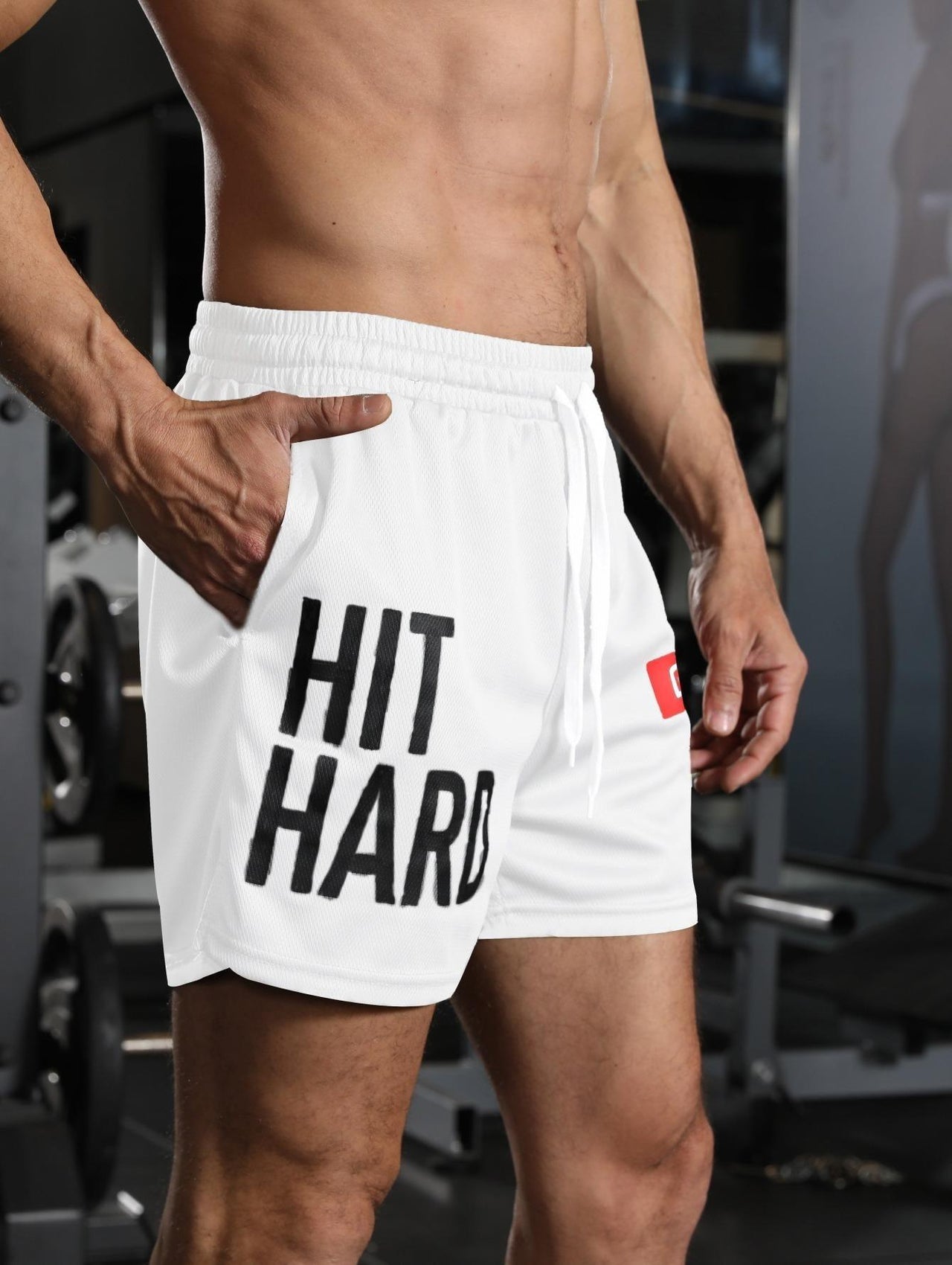 Men's Hit HARD Gym Shorts -, Shorts , Drestiny , Army Green, Australia, Black, Blue, Canada, Gender_Men, Grey, L, M, Navy, New Zealand, Red, Shorts, United Kingdom, United States, White, XL, XXL, XXXL , Drestiny , www.shopdrestiny.com