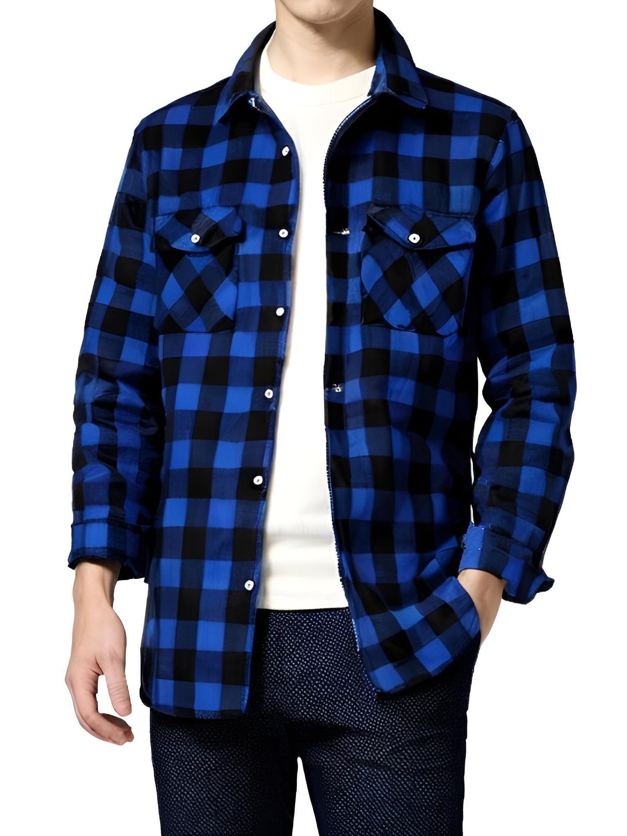 Men's Long Sleeve Plaid Checkered Shirt -, Flannel Shirt , Drestiny , Australia, Black, Blue, Canada, Casual Shirts, FR, Green, L, Long Sleeves, M, New Zealand, Red, S, United Kingdom, United States, White, XL, XXL, Yellow , Drestiny , www.shopdrestiny.com