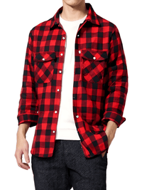 Thumbnail for Men's Long Sleeve Plaid Checkered Shirt -, Flannel Shirt , Drestiny , Australia, Black, Blue, Canada, Casual Shirts, FR, Green, L, Long Sleeves, M, New Zealand, Red, S, United Kingdom, United States, White, XL, XXL, Yellow , Drestiny , www.shopdrestiny.com