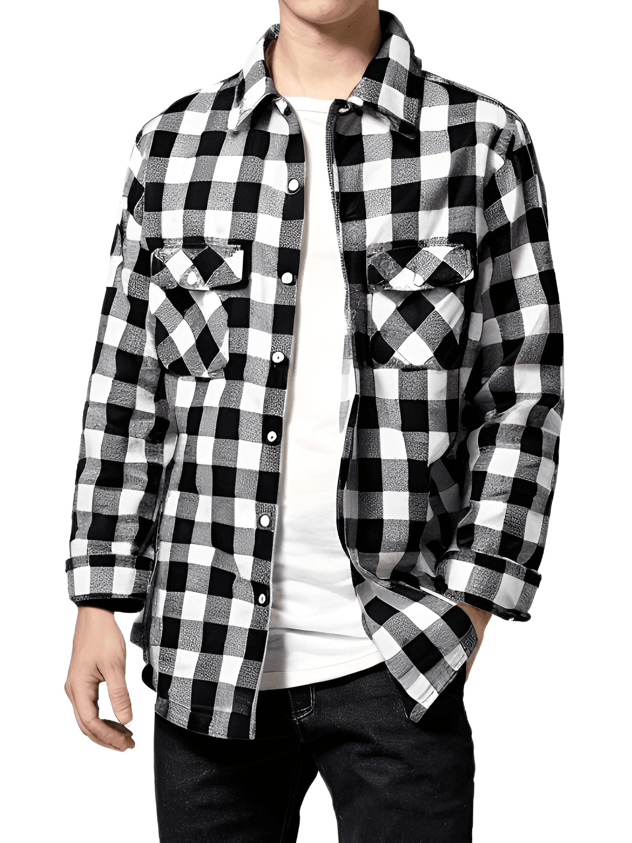 Men's Long Sleeve Plaid Checkered Shirt -, Flannel Shirt , Drestiny , Australia, Black, Blue, Canada, Casual Shirts, FR, Green, L, Long Sleeves, M, New Zealand, Red, S, United Kingdom, United States, White, XL, XXL, Yellow , Drestiny , www.shopdrestiny.com