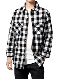 Thumbnail for Men's Long Sleeve Plaid Checkered Shirt -, Flannel Shirt , Drestiny , Australia, Black, Blue, Canada, Casual Shirts, FR, Green, L, Long Sleeves, M, New Zealand, Red, S, United Kingdom, United States, White, XL, XXL, Yellow , Drestiny , www.shopdrestiny.com