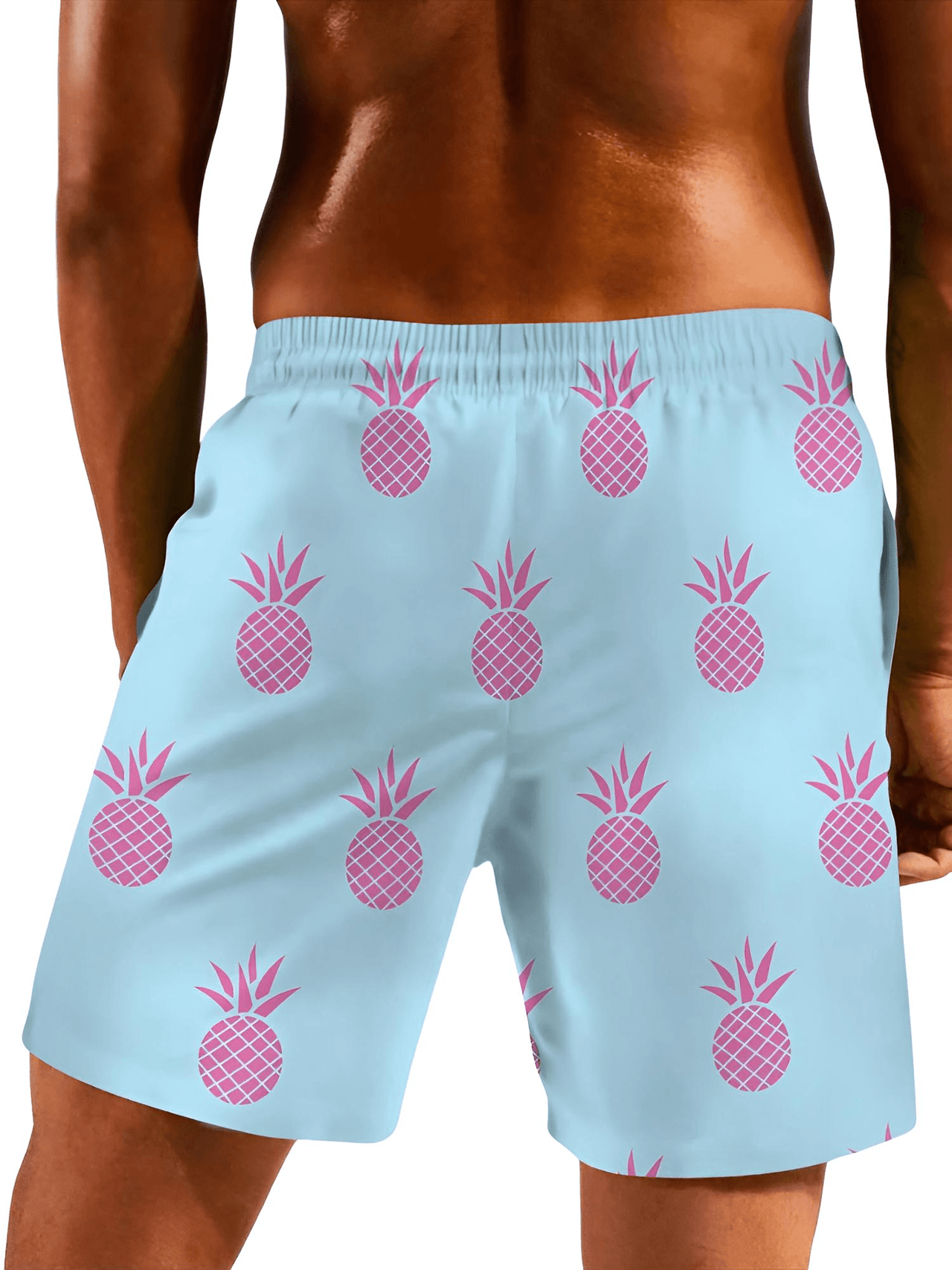 Men's Pineapple Print Shorts - 2-in-1 Shorts For Beach Holiday -, shorts , Drestiny , Australia, Black, Blue, Canada, Gender_Men, L, Light Blue, M, New Zealand, Pink, S, Shorts, Sky Blue, United Kingdom, United States, XL, XXL, Yellow , Drestiny , www.shopdrestiny.com