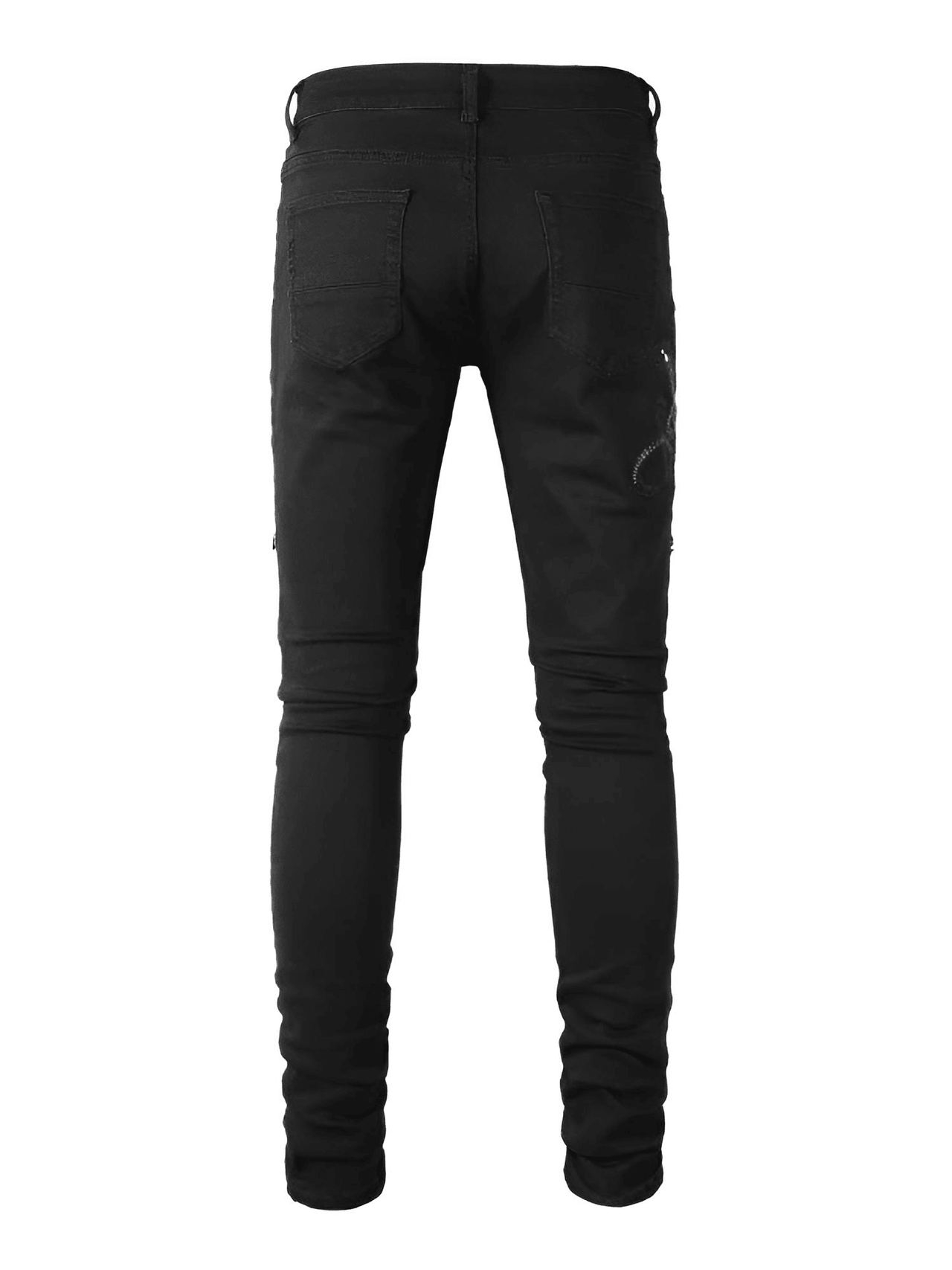 Men's Snake Embroidery Jeans Skinny Tapered Stretch Streetwear Denim Pants With Rips -, Jeans , Drestiny , 28, 30, 31, 32, 33, 34, 36, 38, 40, Australia, Black, Casual Pants, Jeans, New Zealand, Skinny Jeans, United Kingdom, United States , Drestiny , www.shopdrestiny.com