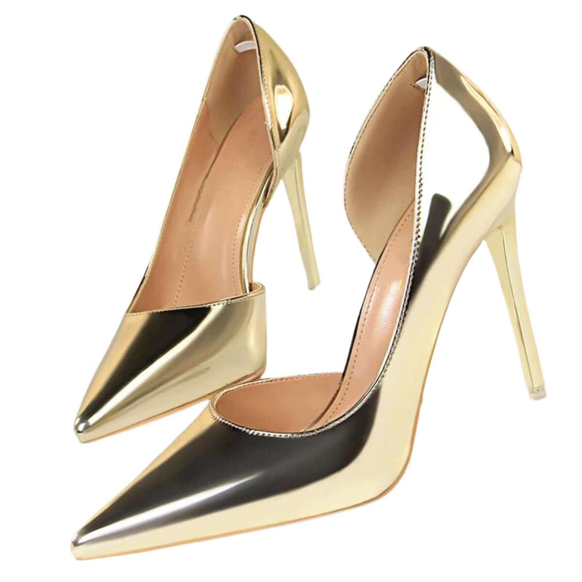 Metallic High Heel Pumps For Women -, Pumps , Drestiny , 10, 10.5, 6.5, 7.5, 8.5, 9, 9.5, Australia, Black, Blue, Bronze, Champagne, FR, Gold, Green, Heels, High Heels, Pumps, Red, Silver, Stilettos, United Kingdom, United States , Drestiny , www.shopdrestiny.com