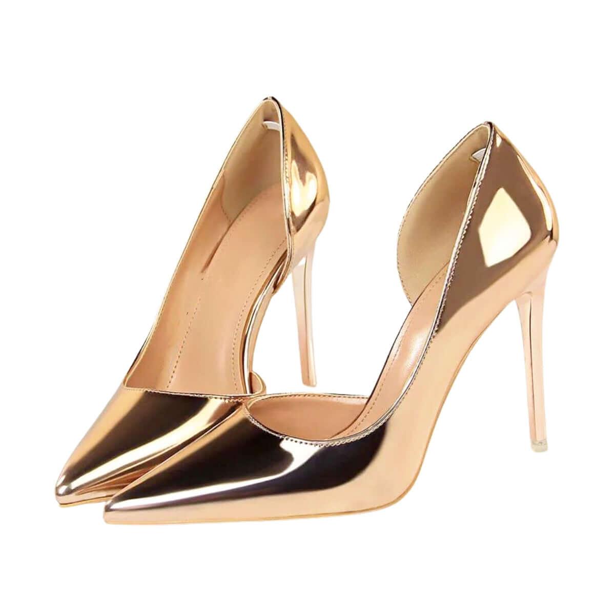 Metallic High Heel Pumps For Women -, Pumps , Drestiny , 10, 10.5, 6.5, 7.5, 8.5, 9, 9.5, Australia, Black, Blue, Bronze, Champagne, FR, Gold, Green, Heels, High Heels, Pumps, Red, Silver, Stilettos, United Kingdom, United States , Drestiny , www.shopdrestiny.com