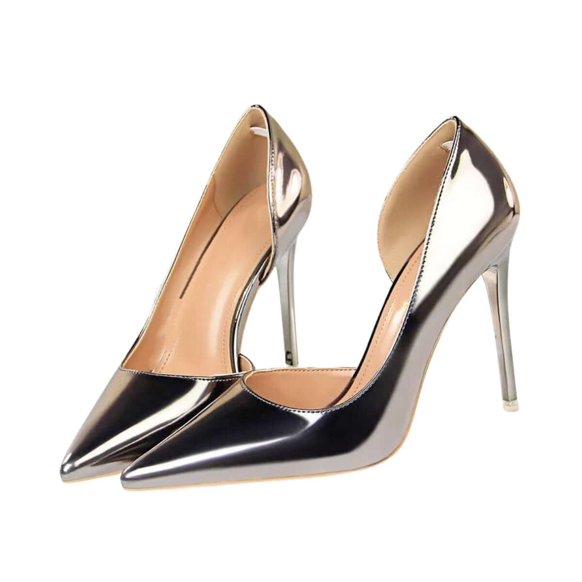 Metallic High Heel Pumps For Women -, Pumps , Drestiny , 10, 10.5, 6.5, 7.5, 8.5, 9, 9.5, Australia, Black, Blue, Bronze, Champagne, FR, Gold, Green, Heels, High Heels, Pumps, Red, Silver, Stilettos, United Kingdom, United States , Drestiny , www.shopdrestiny.com