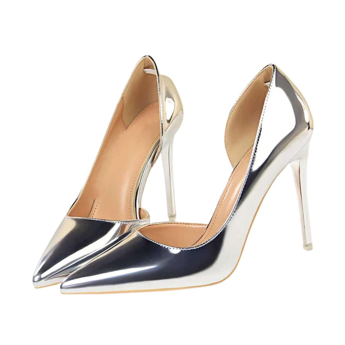 Metallic High Heel Pumps For Women -, Pumps , Drestiny , 10, 10.5, 6.5, 7.5, 8.5, 9, 9.5, Australia, Black, Blue, Bronze, Champagne, FR, Gold, Green, Heels, High Heels, Pumps, Red, Silver, Stilettos, United Kingdom, United States , Drestiny , www.shopdrestiny.com