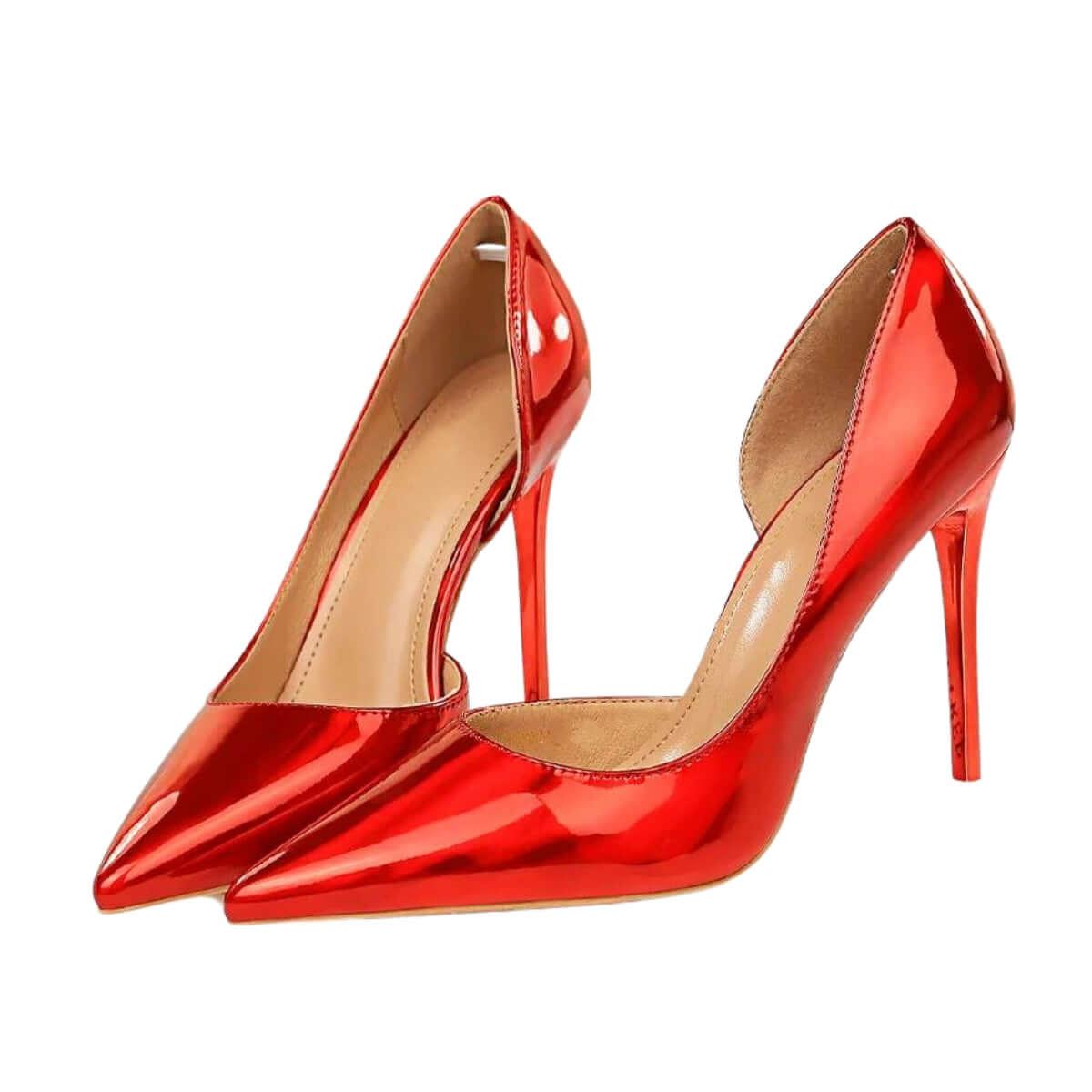 Metallic High Heel Pumps For Women -, Pumps , Drestiny , 10, 10.5, 6.5, 7.5, 8.5, 9, 9.5, Australia, Black, Blue, Bronze, Champagne, FR, Gold, Green, Heels, High Heels, Pumps, Red, Silver, Stilettos, United Kingdom, United States , Drestiny , www.shopdrestiny.com