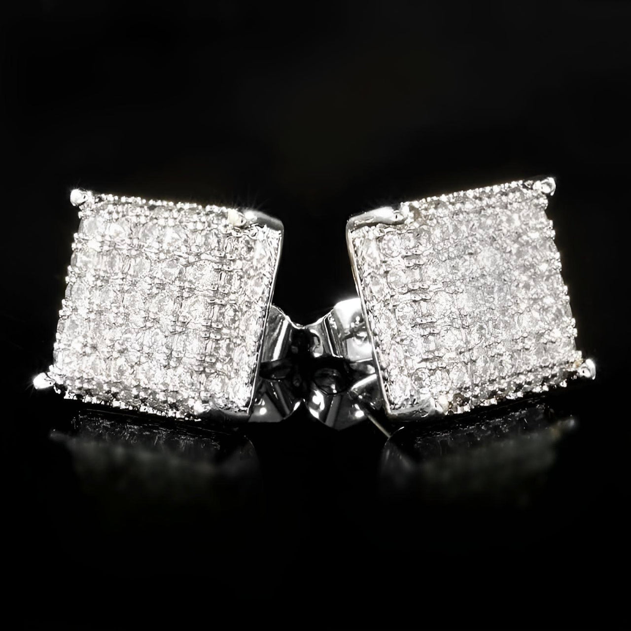 Micro Paved CZ Square Stud Earrings for Women and Men -, Earrings , Drestiny , Australia, Canada, Earrings, Gender_Men, Gender_Women, Gold, New Zealand, Silver, United Kingdom, United States , Drestiny , www.shopdrestiny.com