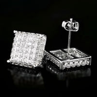 Thumbnail for Micro Paved CZ Square Stud Earrings for Women and Men -, Earrings , Drestiny , Australia, Canada, Earrings, Gender_Men, Gender_Women, Gold, New Zealand, Silver, United Kingdom, United States , Drestiny , www.shopdrestiny.com