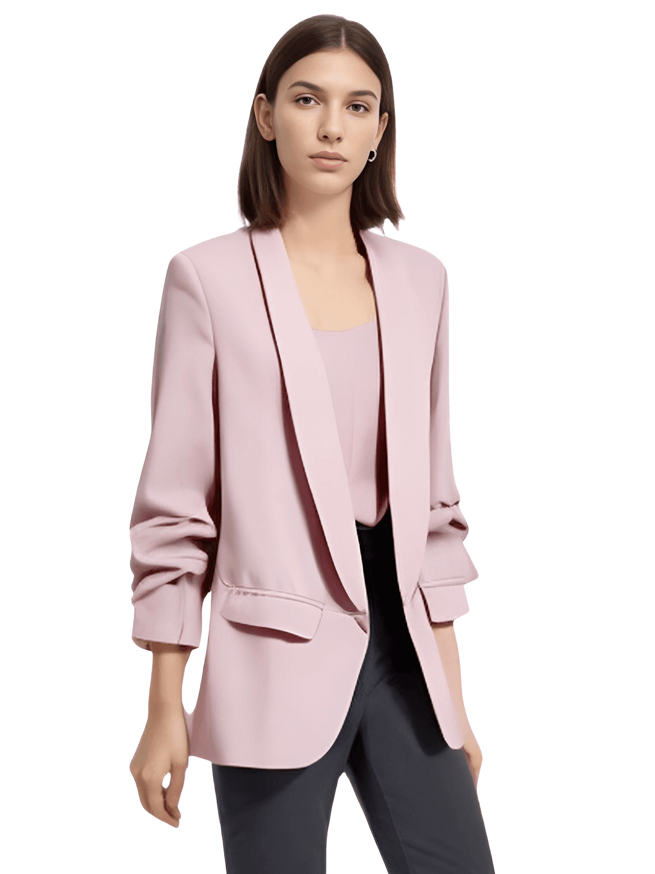 Modern Three Quarter Pile Sleeve Blazer For Women - In 8 Colors! -, Blazers , Drestiny , Australia, Beige, Black, Blazers, Brown, Fuchsia, Gold, Green, Hot Pink, Jackets, Khaki, L, M, New Zealand, Pink, S, United Kingdom, United States, Wine Red, Yellow , Drestiny , www.shopdrestiny.com