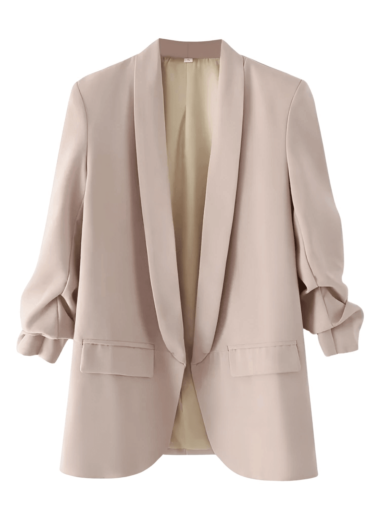 Modern Three Quarter Pile Sleeve Blazer For Women - In 8 Colors! -, Blazers , Drestiny , Australia, Beige, Black, Blazers, Brown, Fuchsia, Gold, Green, Hot Pink, Jackets, Khaki, L, M, New Zealand, Pink, S, United Kingdom, United States, Wine Red, Yellow , Drestiny , www.shopdrestiny.com