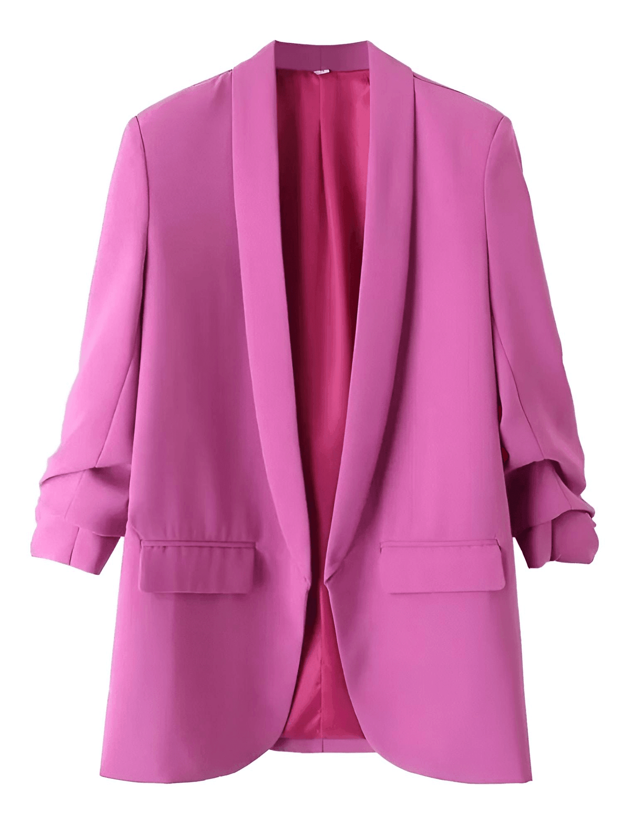 Modern Three Quarter Pile Sleeve Blazer For Women - In 8 Colors! -, Blazers , Drestiny , Australia, Beige, Black, Blazers, Brown, Fuchsia, Gold, Green, Hot Pink, Jackets, Khaki, L, M, New Zealand, Pink, S, United Kingdom, United States, Wine Red, Yellow , Drestiny , www.shopdrestiny.com