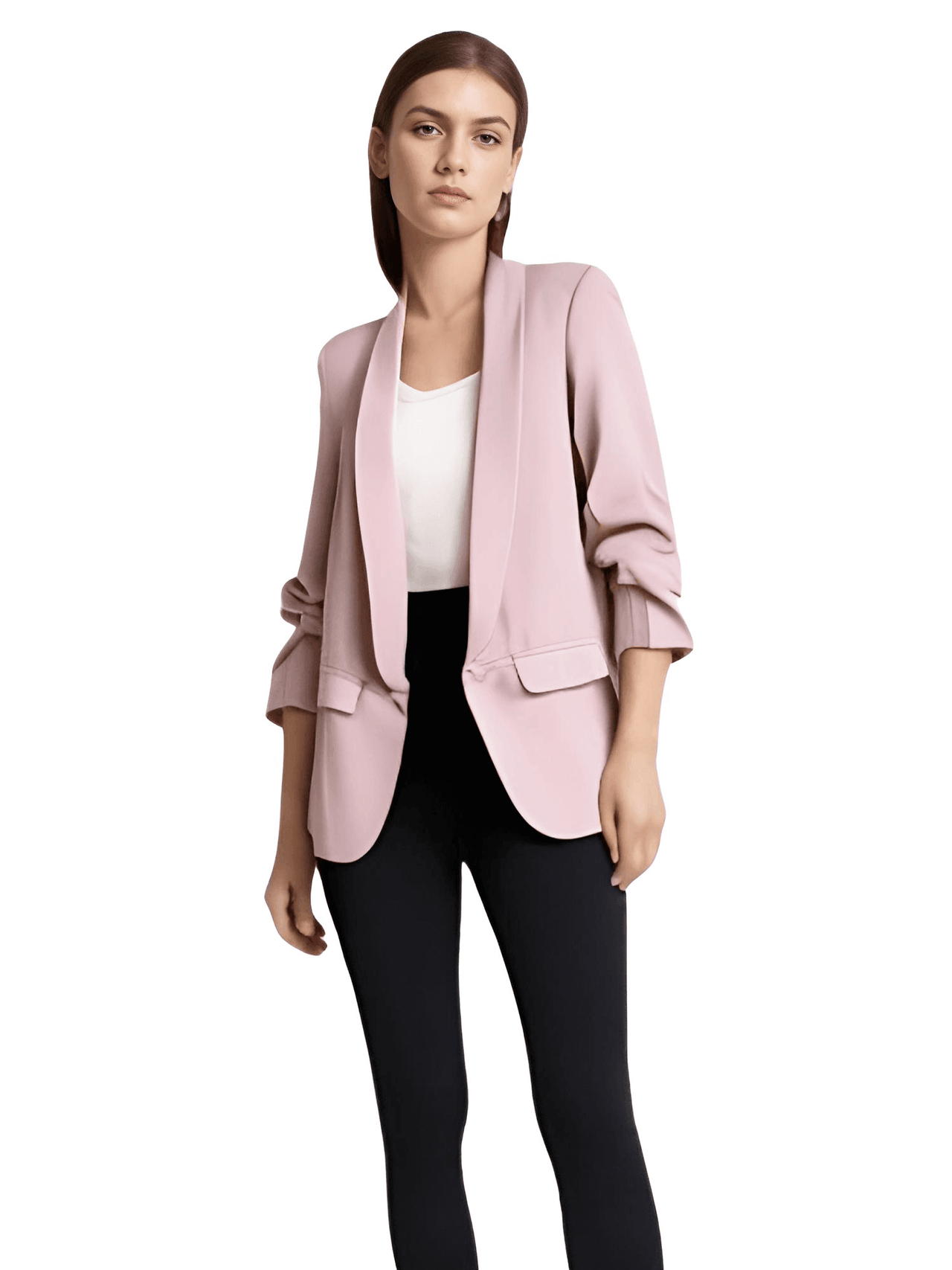 Modern Three Quarter Pile Sleeve Blazer For Women - In 8 Colors! -, Blazers , Drestiny , Australia, Beige, Black, Blazers, Brown, Fuchsia, Gold, Green, Hot Pink, Jackets, Khaki, L, M, New Zealand, Pink, S, United Kingdom, United States, Wine Red, Yellow , Drestiny , www.shopdrestiny.com