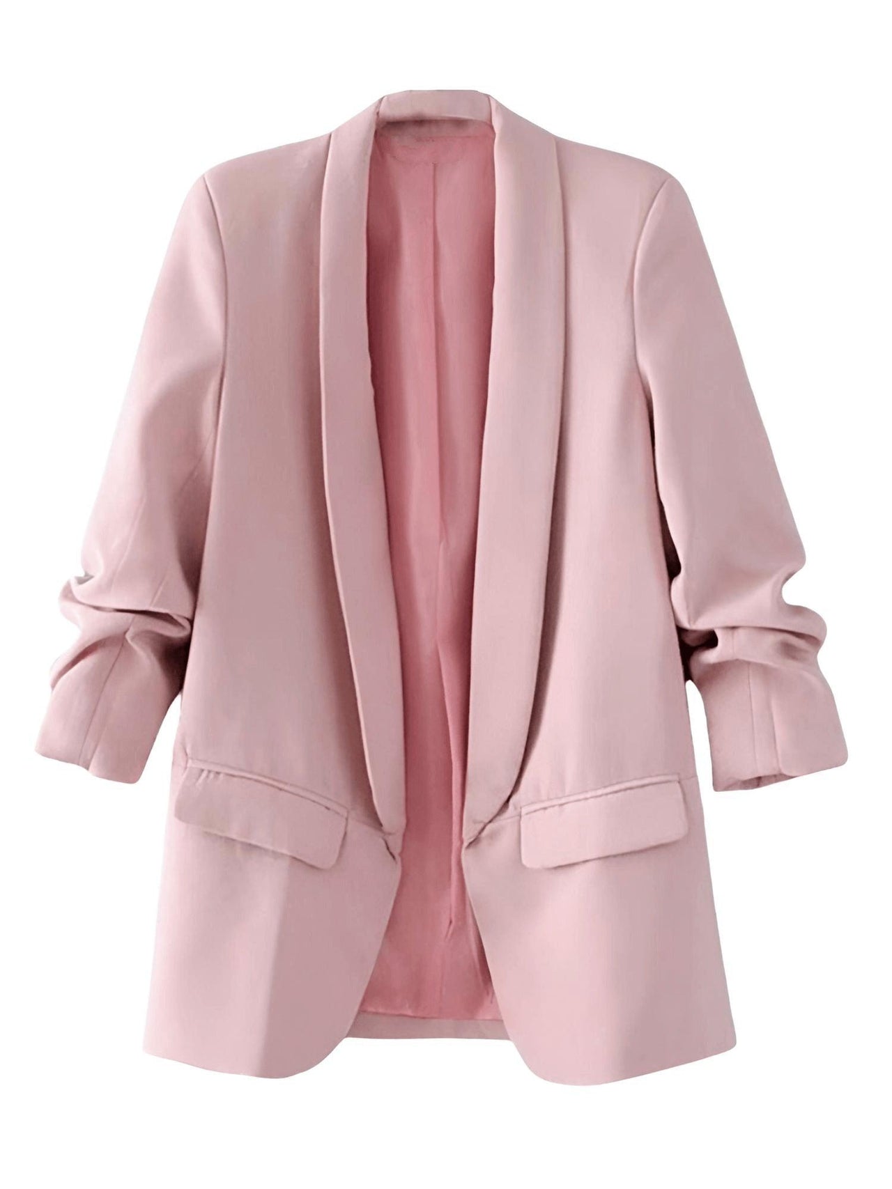 Modern Three Quarter Pile Sleeve Blazer For Women - In 8 Colors! -, Blazers , Drestiny , Australia, Beige, Black, Blazers, Brown, Fuchsia, Gold, Green, Hot Pink, Jackets, Khaki, L, M, New Zealand, Pink, S, United Kingdom, United States, Wine Red, Yellow , Drestiny , www.shopdrestiny.com