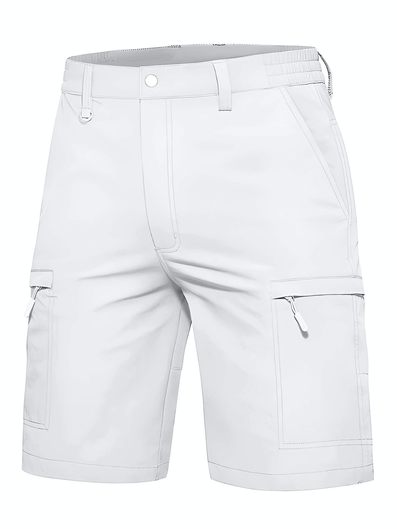 Moisture Wicking Casual Shorts Mens Cargo Work Shorts Rip-Stop