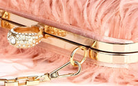 Thumbnail for Ostrich Feather Clutch With Removable Shoulder Strap & Satin Interior -, Clutch , Drestiny , Australia, Canada, Champagne, Clutches, Dark Green, Dark Pink, FR, Gold, Green, Handbags, Pink, Purses, Red, United Kingdom, United States, White , Drestiny , www.shopdrestiny.com