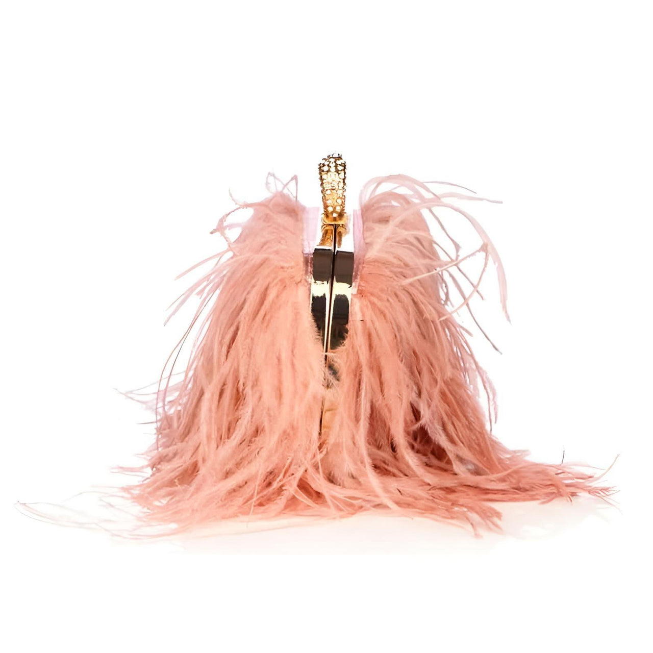 Ostrich Feather Clutch With Removable Shoulder Strap & Satin Interior -, Clutch , Drestiny , Australia, Canada, Champagne, Clutches, Dark Green, Dark Pink, FR, Gold, Green, Handbags, Pink, Purses, Red, United Kingdom, United States, White , Drestiny , www.shopdrestiny.com