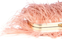 Thumbnail for Ostrich Feather Clutch With Removable Shoulder Strap & Satin Interior -, Clutch , Drestiny , Australia, Canada, Champagne, Clutches, Dark Green, Dark Pink, FR, Gold, Green, Handbags, Pink, Purses, Red, United Kingdom, United States, White , Drestiny , www.shopdrestiny.com