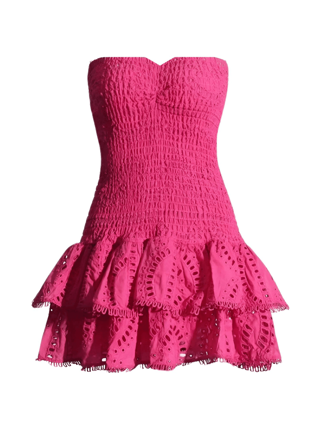 Ruffle Strapless Dresses For Women -, Dresses , Drestiny , Australia, Black, Blue, Canada, Deep Pink, Green, L, M, Mini Dresses, New Zealand, Pink, Purple, Red, S, Sleeveless, Strapless, United Kingdom, United States, White, Yellow , Drestiny , www.shopdrestiny.com