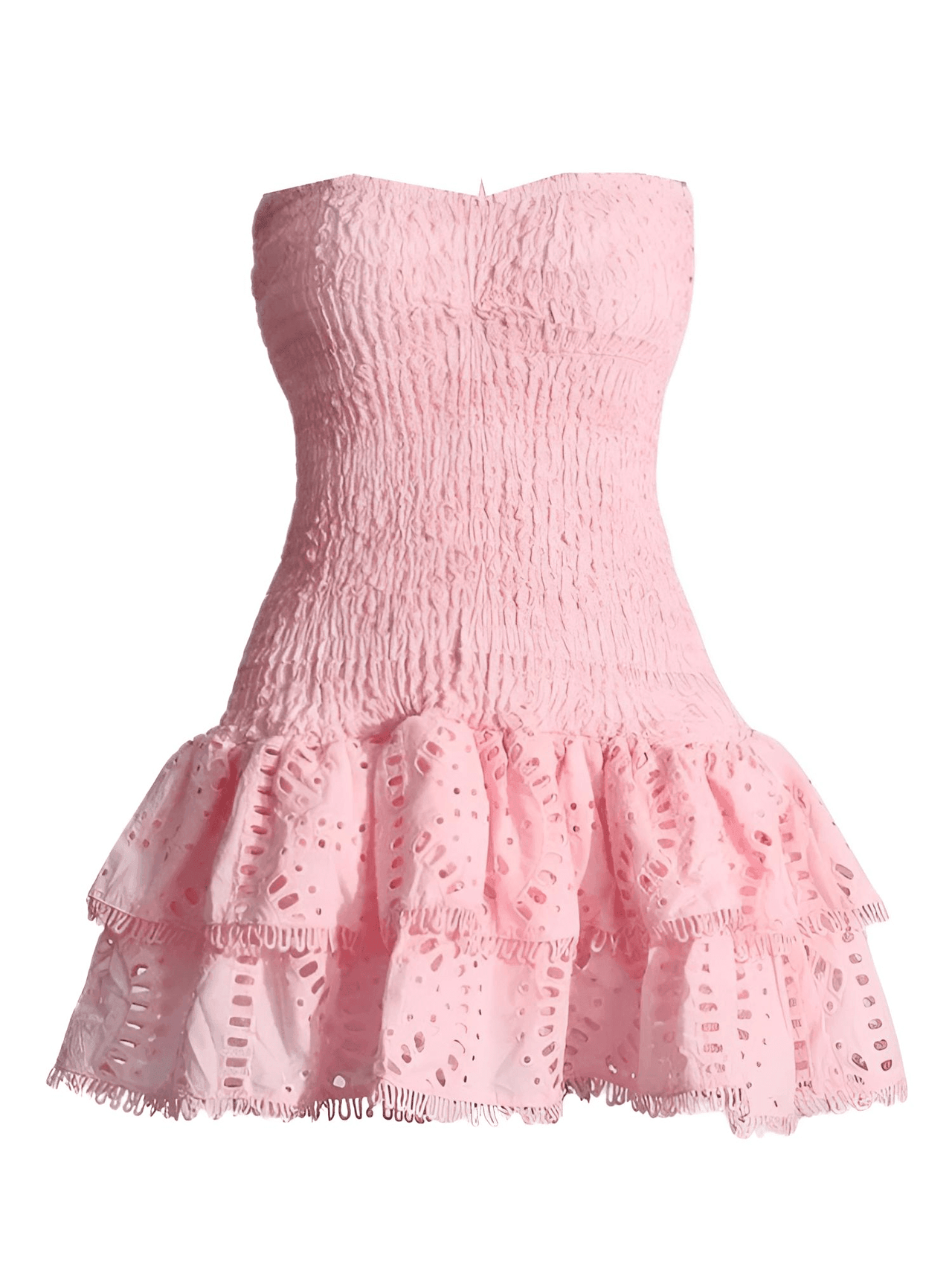 Ruffle Strapless Dresses For Women -, Dresses , Drestiny , Australia, Black, Blue, Canada, Deep Pink, Green, L, M, Mini Dresses, New Zealand, Pink, Purple, Red, S, Sleeveless, Strapless, United Kingdom, United States, White, Yellow , Drestiny , www.shopdrestiny.com