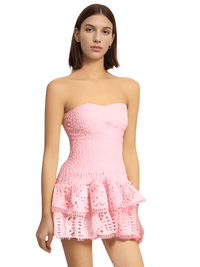 Thumbnail for Ruffle Strapless Dresses For Women -, Dresses , Drestiny , Australia, Black, Blue, Canada, Deep Pink, Green, L, M, Mini Dresses, New Zealand, Pink, Purple, Red, S, Sleeveless, Strapless, United Kingdom, United States, White, Yellow , Drestiny , www.shopdrestiny.com