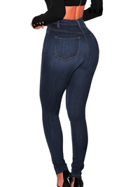 Thumbnail for Women's Plus Size Button Up Stretch Skinny Jeans -, Jeans , Drestiny , 4XL, Australia, Blue, Casual Pants, Dark Blue, FR, Jeans, L, New Zealand, Skinny Jeans, United Kingdom, United States, XL, XXL, XXXL , Drestiny , www.shopdrestiny.com