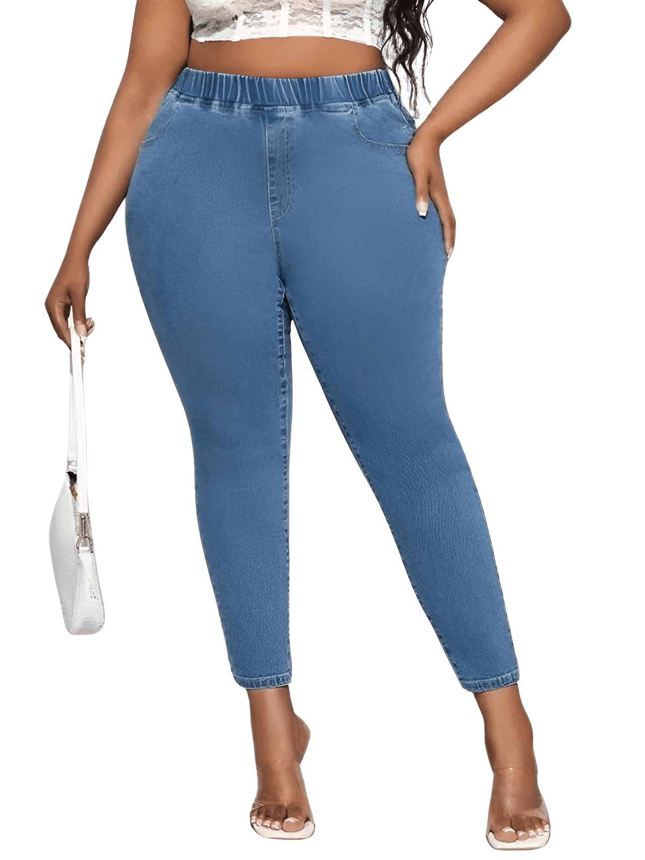 Plus Size Jeans for Women - High Waist Stretchy Full Length Skinny Jeans Up to 8XL! -, Jeans , Drestiny , 4XL, 5XL, 6XL, 7XL, 8XL, Australia, Black, Canada, Casual Pants, Dark Blue, FR, Jeans, Light Blue, New Zealand, United Kingdom, United States, XL, XXL, XXXL , Drestiny , www.shopdrestiny.com