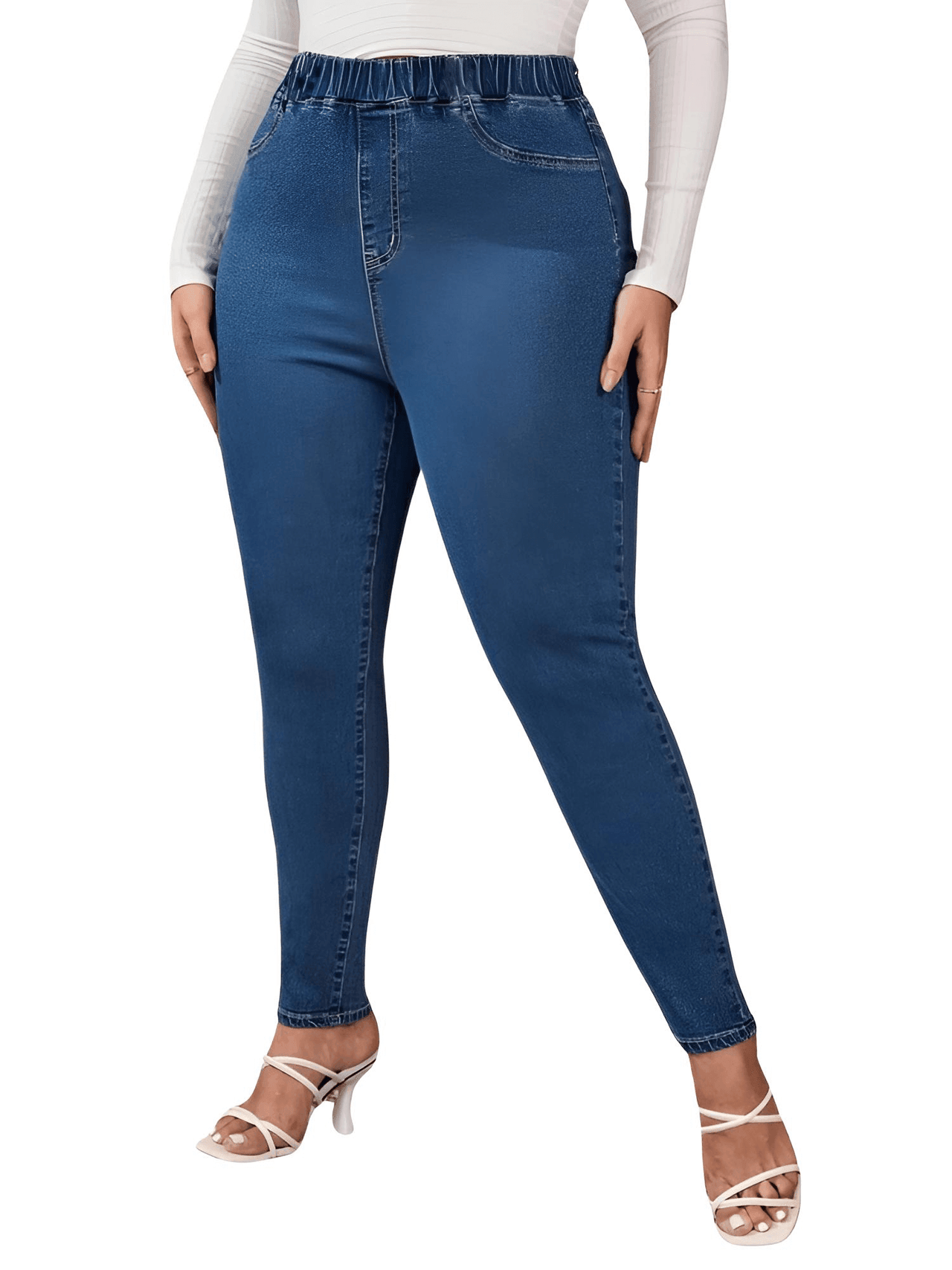 Plus Size Jeans for Women - High Waist Stretchy Full Length Skinny Jeans Up to 8XL! -, Jeans , Drestiny , 4XL, 5XL, 6XL, 7XL, 8XL, Australia, Black, Canada, Casual Pants, Dark Blue, FR, Jeans, Light Blue, New Zealand, United Kingdom, United States, XL, XXL, XXXL , Drestiny , www.shopdrestiny.com