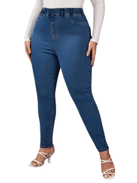 Thumbnail for Plus Size Jeans for Women - High Waist Stretchy Full Length Skinny Jeans Up to 8XL! -, Jeans , Drestiny , 4XL, 5XL, 6XL, 7XL, 8XL, Australia, Black, Canada, Casual Pants, Dark Blue, FR, Jeans, Light Blue, New Zealand, United Kingdom, United States, XL, XXL, XXXL , Drestiny , www.shopdrestiny.com