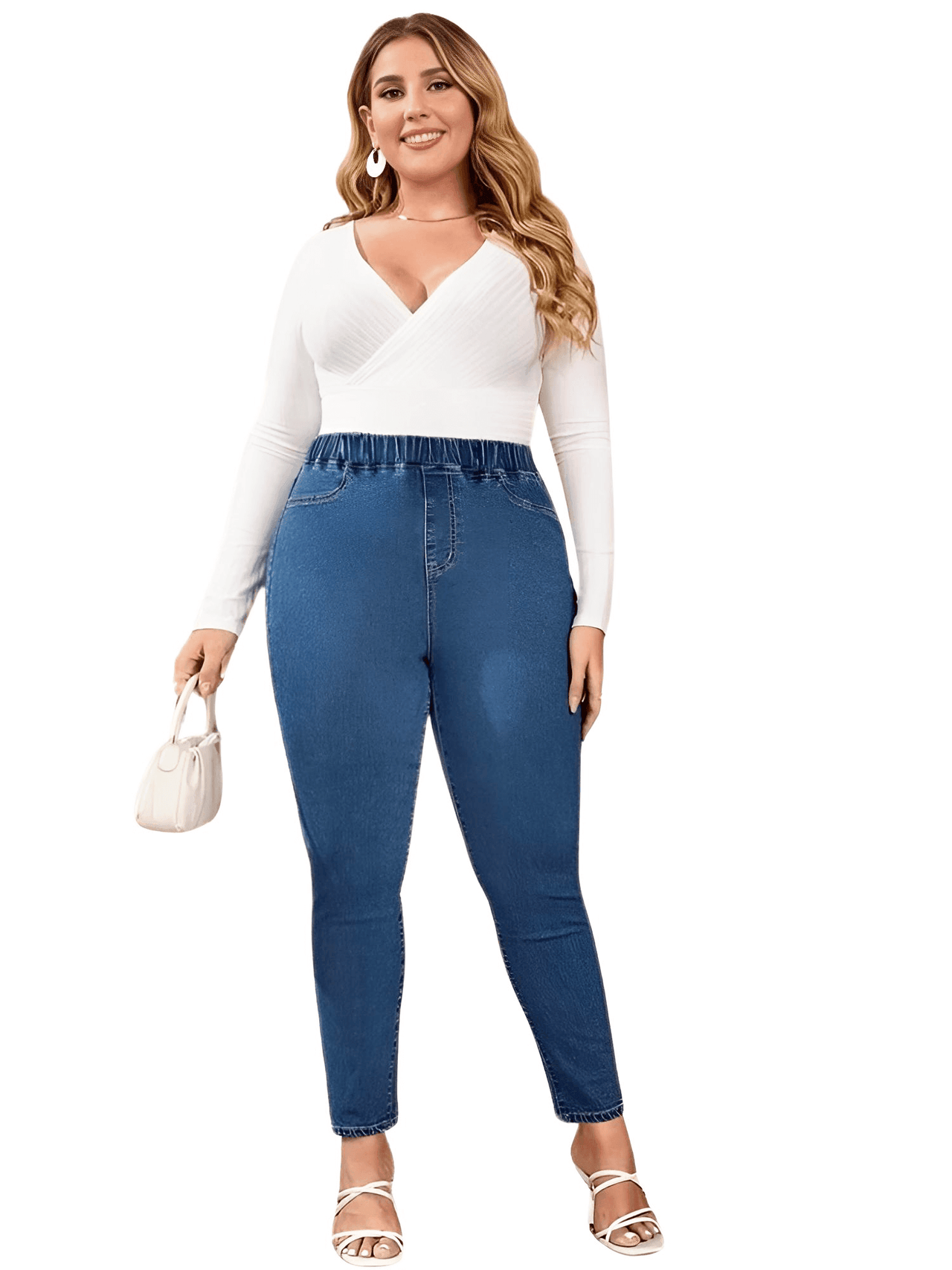 Plus Size Jeans for Women - High Waist Stretchy Full Length Skinny Jeans Up to 8XL! -, Jeans , Drestiny , 4XL, 5XL, 6XL, 7XL, 8XL, Australia, Black, Canada, Casual Pants, Dark Blue, FR, Jeans, Light Blue, New Zealand, United Kingdom, United States, XL, XXL, XXXL , Drestiny , www.shopdrestiny.com